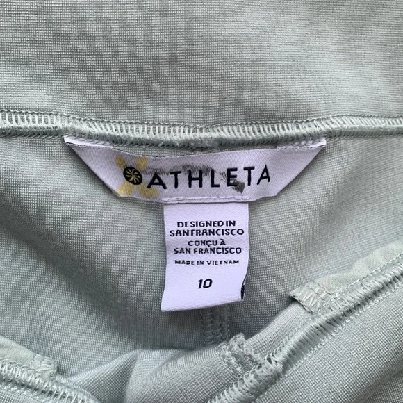 Athleta Mint Green Wide-Leg Pants with Elastic Waistband - Picture 4 of 4